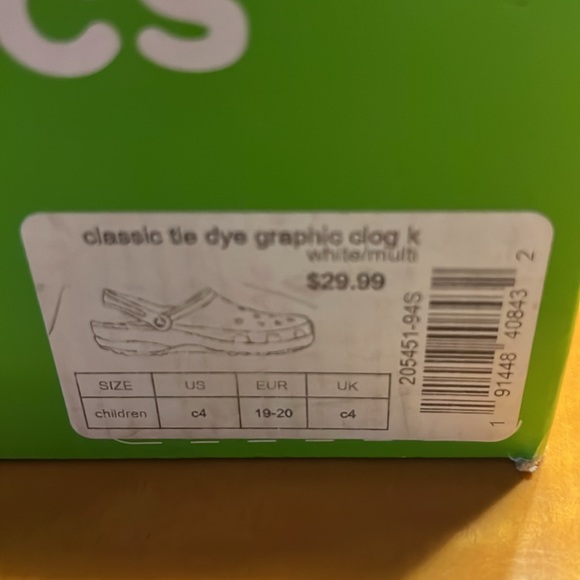 GIRLS TODDLER SIZE 4 CROCS, MEW NEVER WORN - Picture 9 of 9